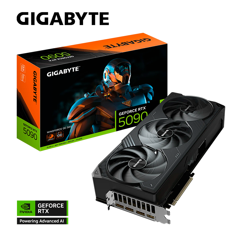 Placa de Video GIGABYTE GeForce RTX 5090 Windforce OC 32GB