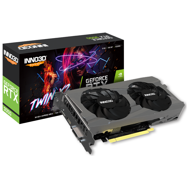 PLACA DE VIDEO INNO3D GEFORCE RTX 3050 TWIN X2 6GB