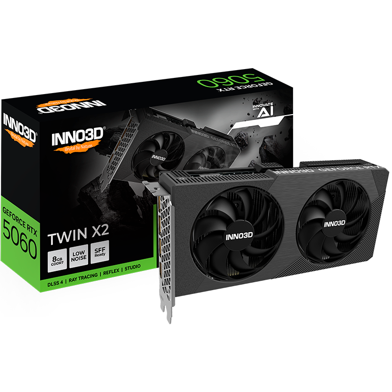 Placa de Video INNO3D GeForce RTX 5060 Twin X2 8GB