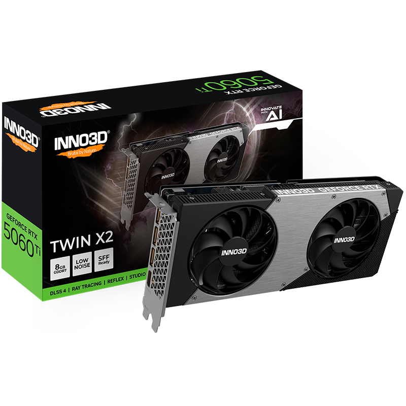 Placa de Video INNO3D GeForce RTX 5060 Ti Twin X2 8GB