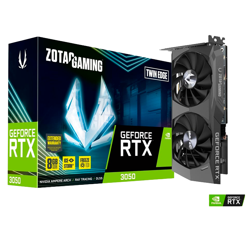 Placa de Video ZOTAC GeForce RTX 3050 Twin Edge 6GB