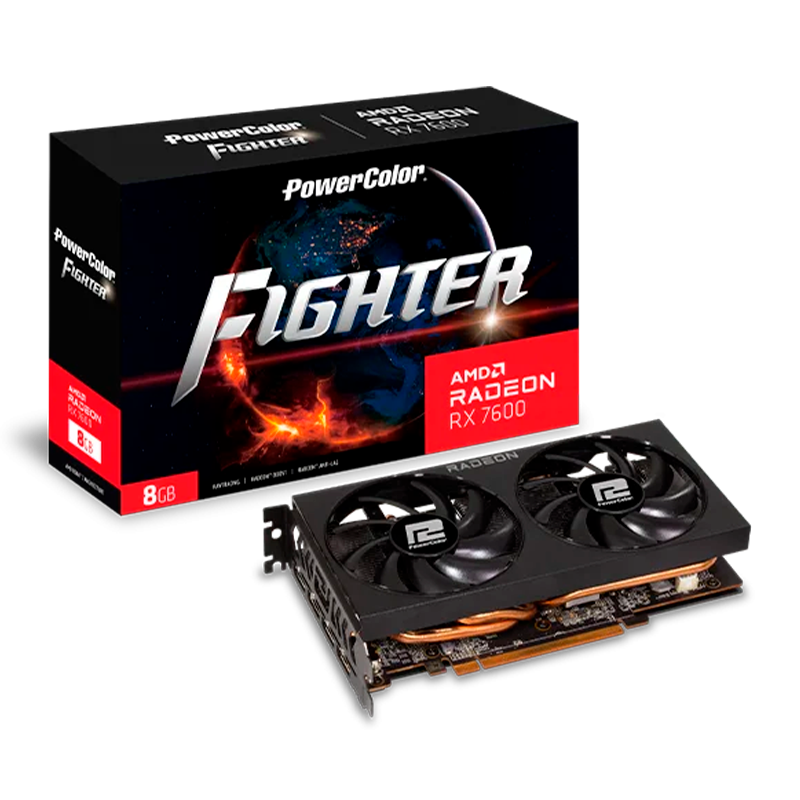 PLACA DE VIDEO POWERCOLOR RADEON RX 7600 FIGHTER 8GB