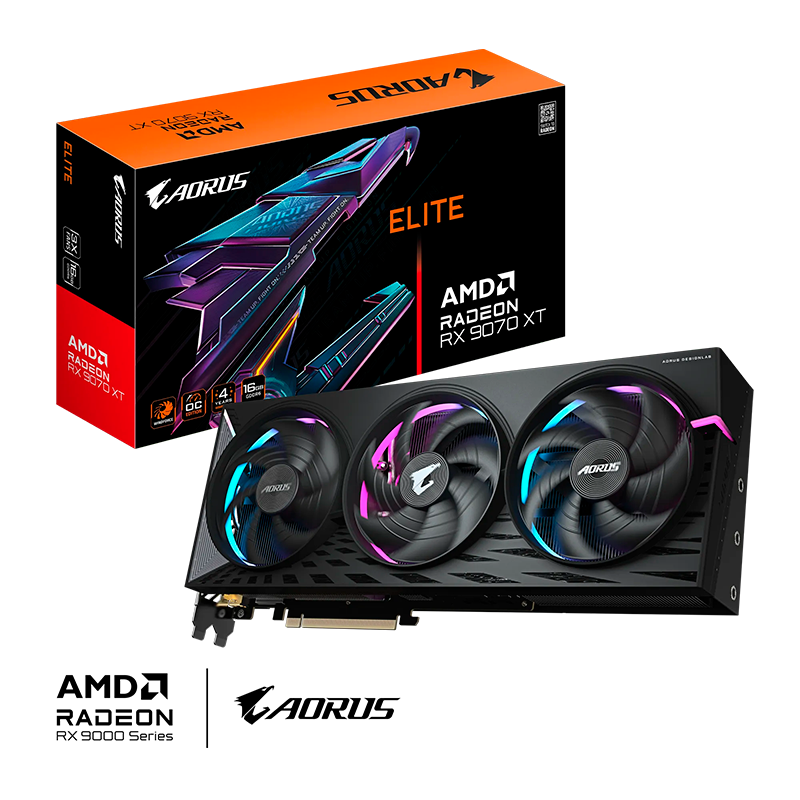 PLACA DE VIDEO GIGABYTE RADEON RX 9070 XT AORUS ELITE 16GB