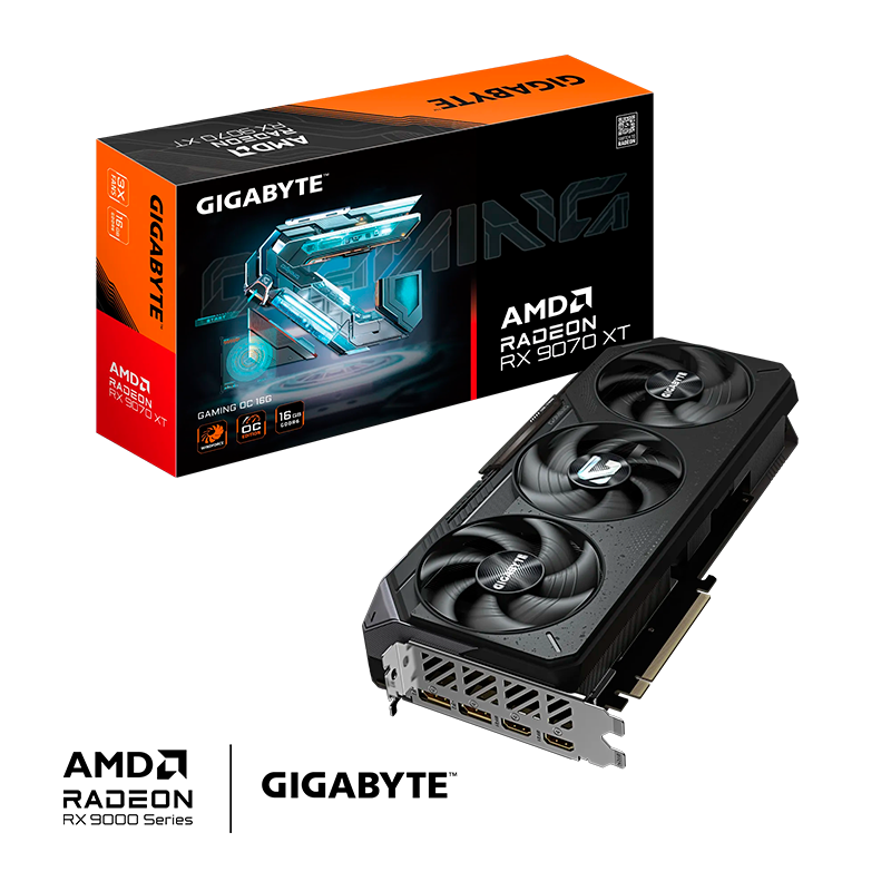 Placa de Video GIGABYTE Radeon RX 9070 XT Gaming OC 16GB
