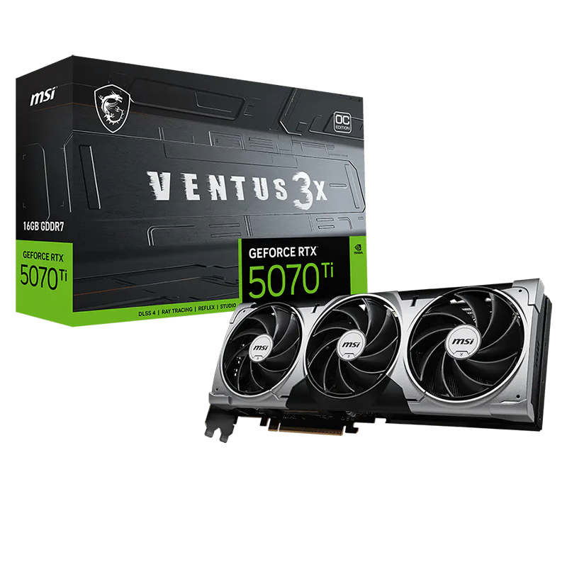PLACA DE VIDEO MSI GEFORCE RTX 5070 TI VENTUS 3X OC 16GB