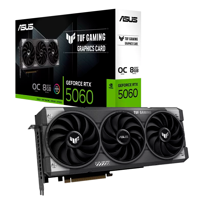Placa de Video ASUS TUF GeForce RTX 5060 Gaming OC 8GB