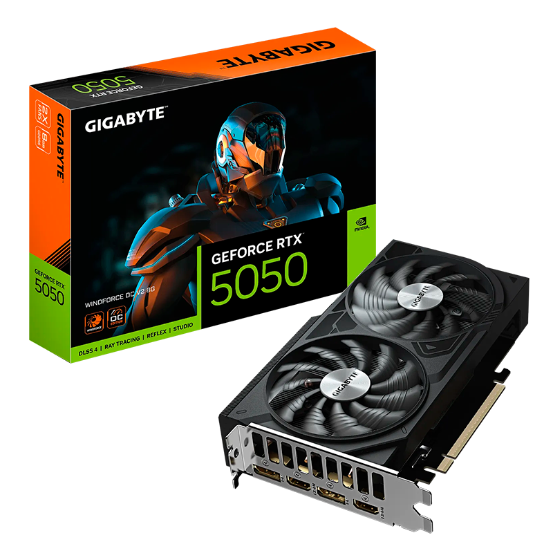 PLACA DE VIDEO GIGABYTE GEFORCE RTX 5050 WINDFORCE OC V2 8GB