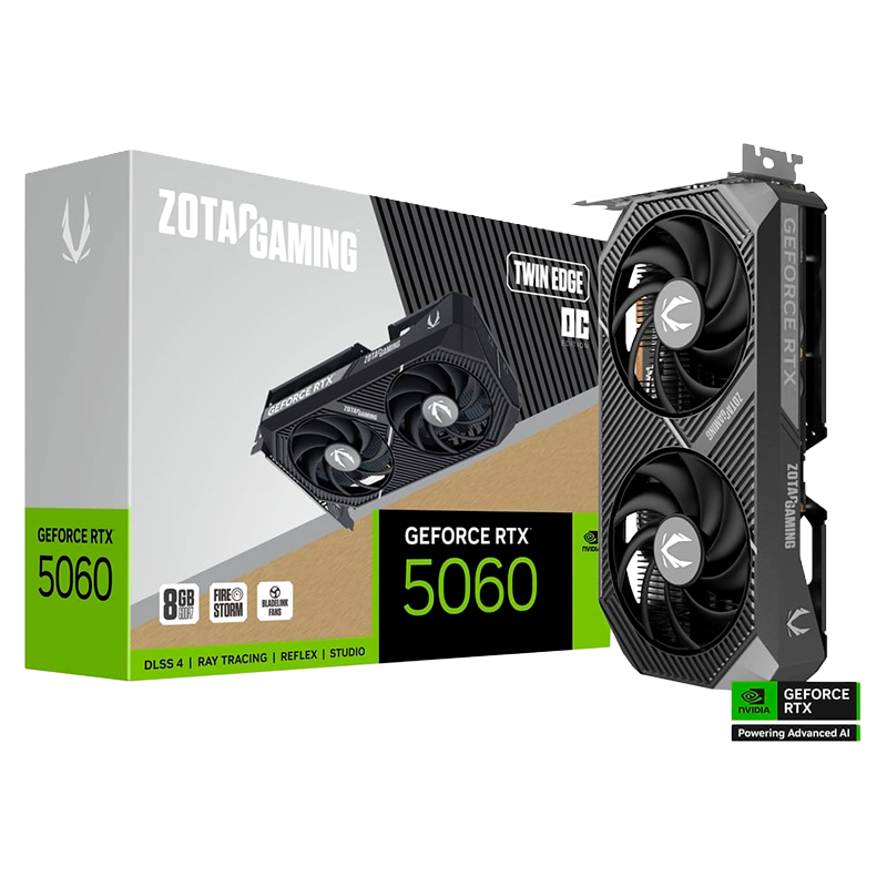 PLACA DE VIDEO ZOTAC GEFORCE RTX 5060 TWIN EDGE OC 8GB