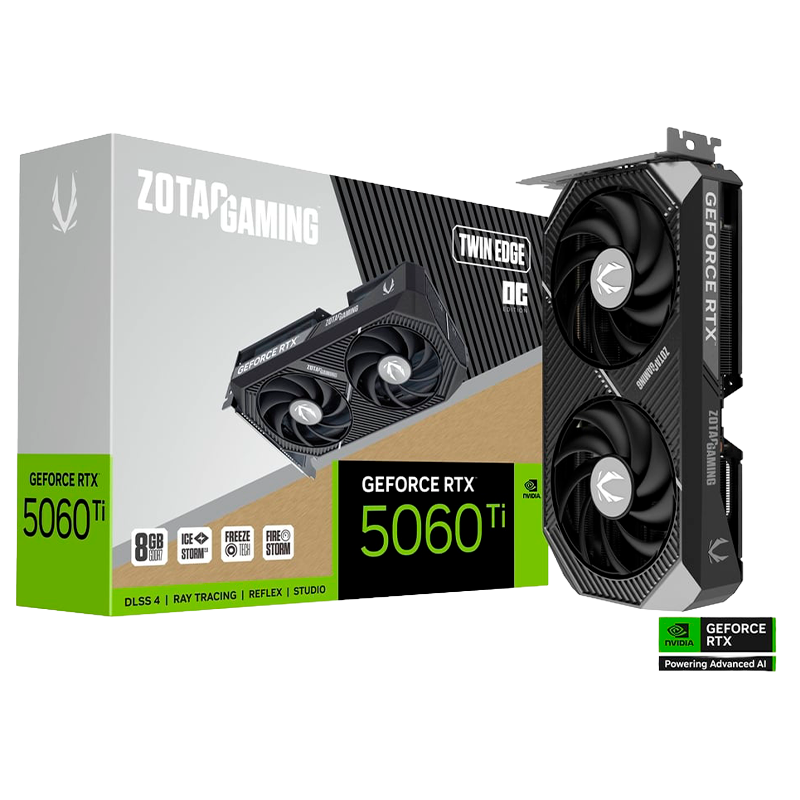 Placa de Video ZOTAC GeForce RTX 5060 Ti Twin Edge OC 8GB