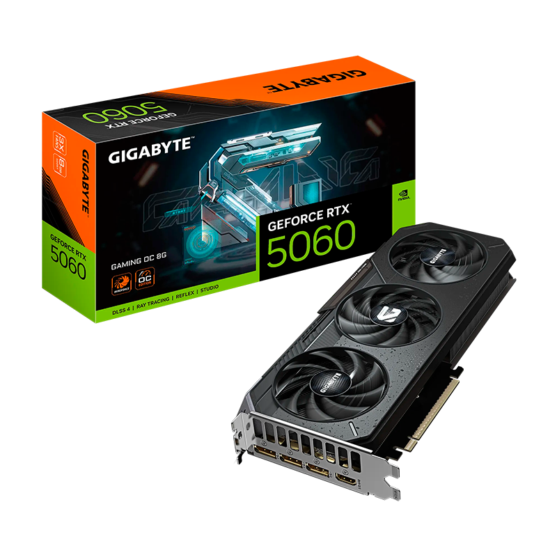 Placa de Video GIGABYTE GeForce RTX 5060 Gaming OC 8GB