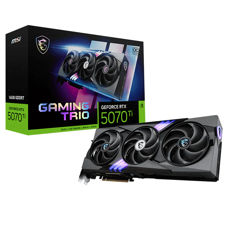 PLACA DE VIDEO MSI GEFORCE RTX 5070 TI GAMING TRIO OC 16GB