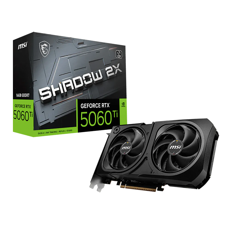 Placa de Video MSI GeForce RTX 5060 Ti Shadow 2X 16GB
