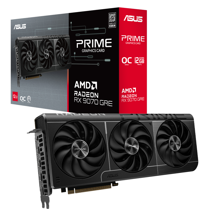 PLACA DE VIDEO ASUS PRIME RADEON RX 9070 GRE OC 12GB