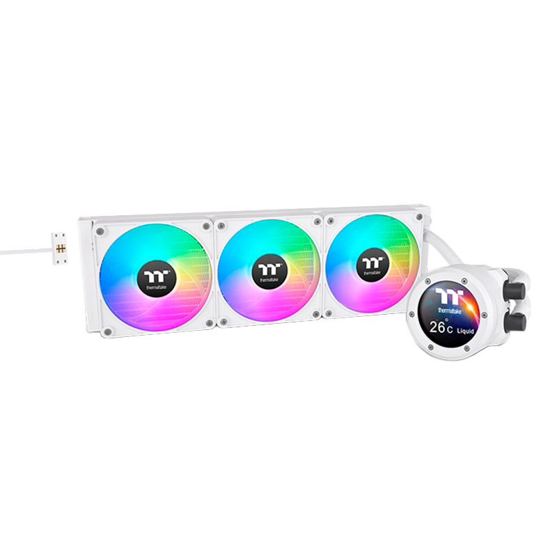 Water Cooler THERMALTAKE TH360 V2 Ultra EX ARGB Sync LCD Snow White 360MM