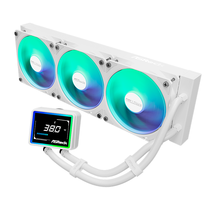 Water Cooler ASRock Challenger 360 Digital ARGB White 360MM