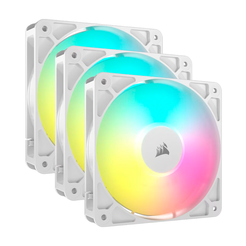 FAN COOLER CORSAIR RS120-R ARGB PACK X3 WHITE 120MM