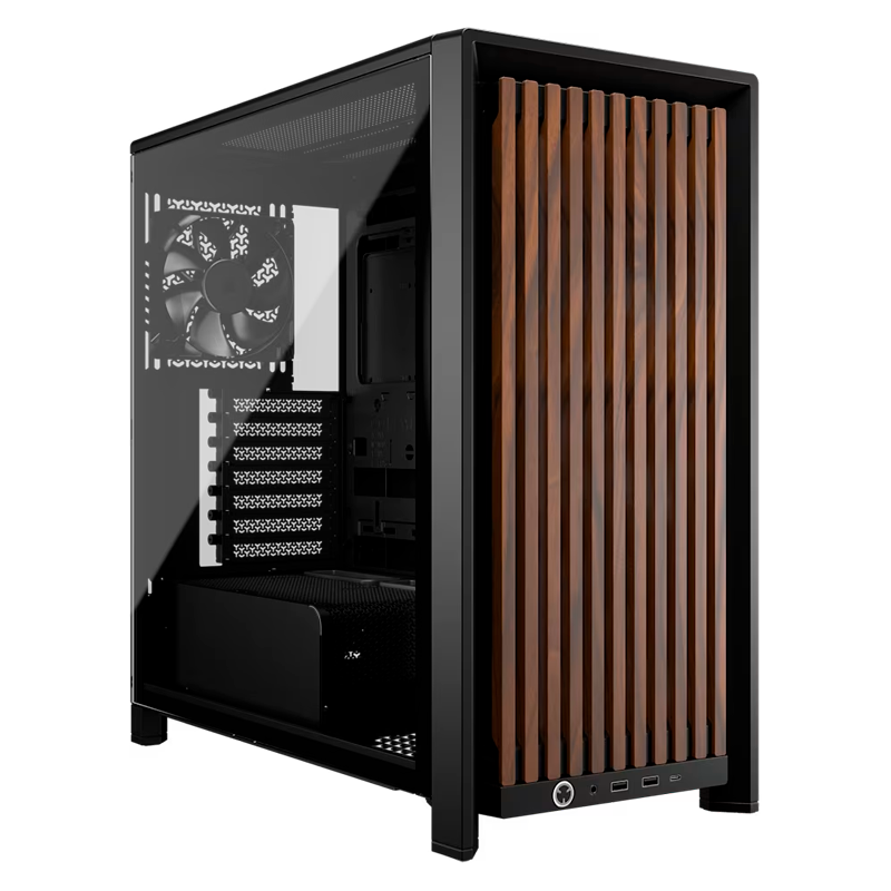 GABINETE CORSAIR 4000D FRAME WOOD BLACK X4 FANS