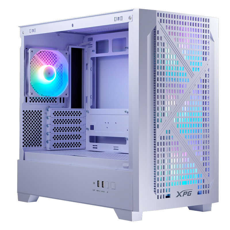 GABINETE ADATA XPG LANDER 300 WHITE 4 FANS ARGB