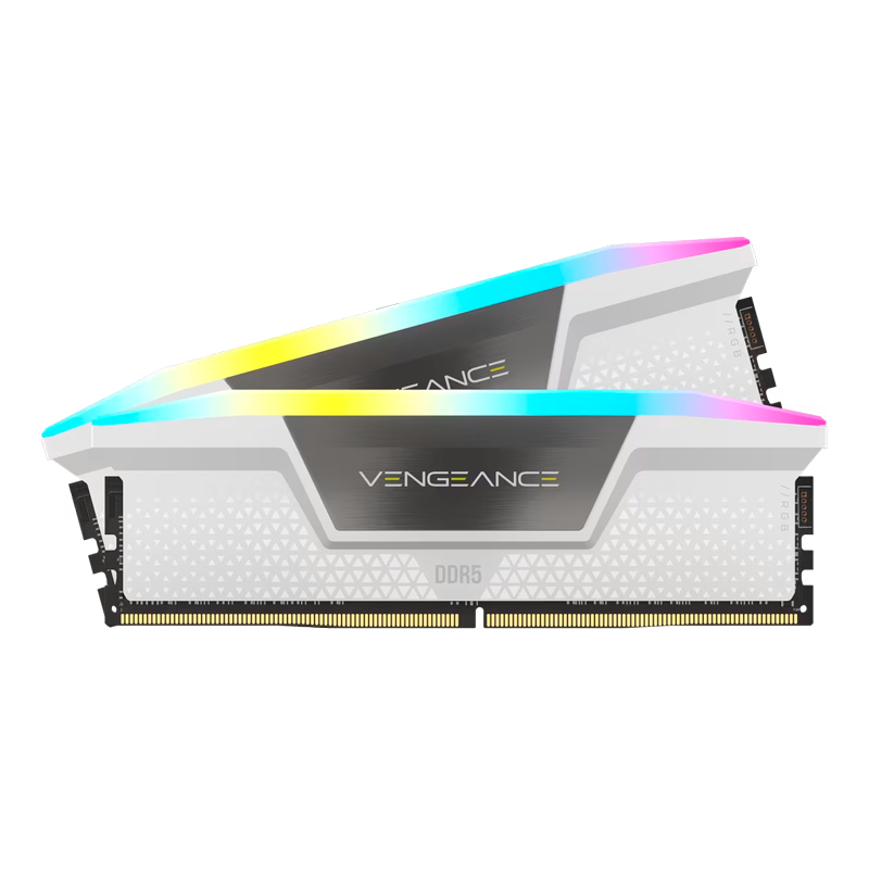 MEMORIA RAM DDR5 CORSAIR 32GB 2X16GB 6000MHZ VENGEANCE WHITE RGB AMD EXPO / INTEL XMP CL30