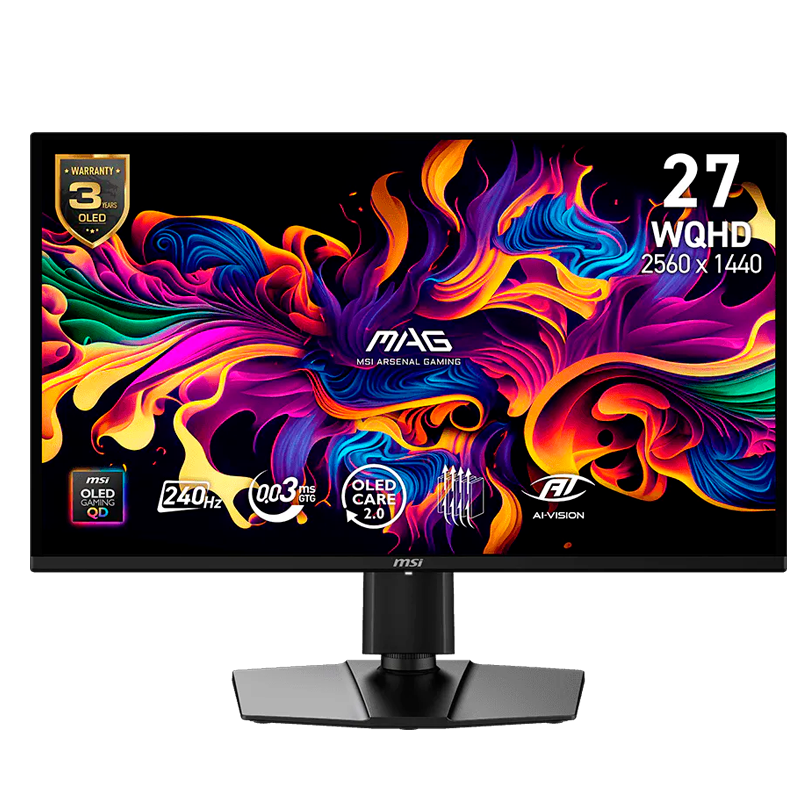 Monitor Gamer MSI MAG 27" 240Hz 1440P QHD OLED 0.03MS OLED CARE Ai Vision 274QP X24