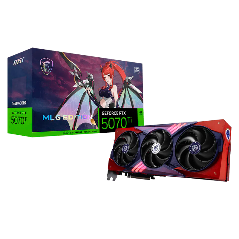 Placa de Video MSI GeForce RTX 5070 Ti MLG Edition OC 16GB