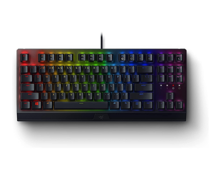 TECLADO RAZER BLACKWIDOW V3 TENKEYLESS MECHANICAL YELLOW SWITCH US LAYOUT