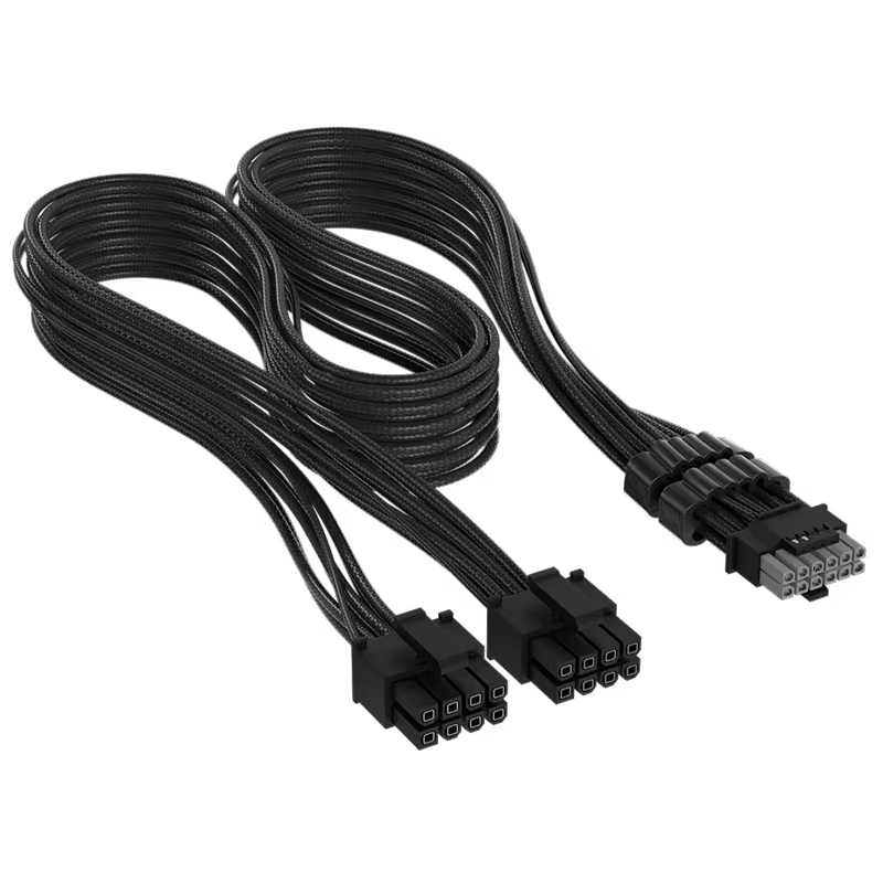 CABLE CORSAIR PREMIUM CON FUNDA 2X 8-PIN PCIE 12 Y 2X6 600W TYPE 4 NEGRO