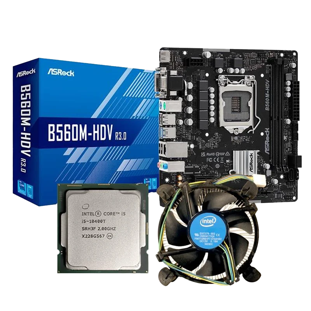 COMBO INTEL® CORE™ I5-10400T + MOTHER ASROCK B560M-HDV R3.0