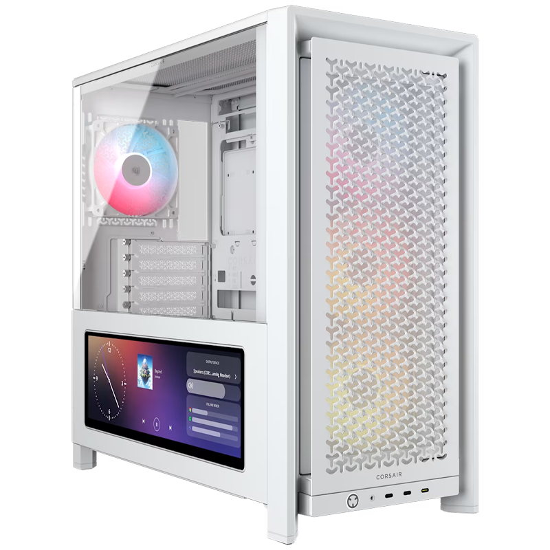 GABINETE CORSAIR 4000D FRAME LCD RS PERFORMANCE WHITE
