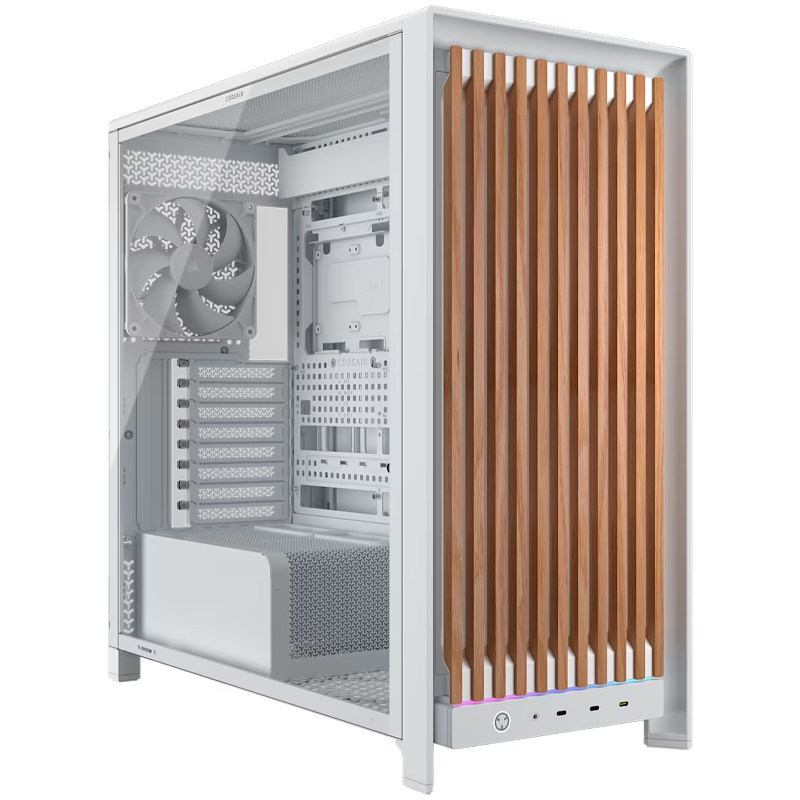 GABINETE CORSAIR 5000D FRAME WOOD RS PERFORMANCE WHITE