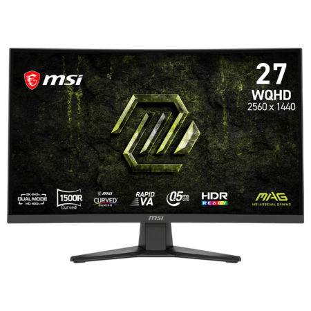 Monitor Gamer MSI MAG 27" 240Hz 1440P QHD 0.5MS Rapid VA Curvo Dual Mode QHD 240HZ / HD 400Hz 275CQDF X24
