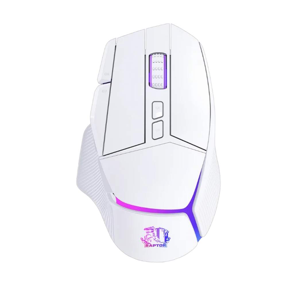 MOUSE RAPTOR STORM GRIP WIRELESS 9 BOTONES 24000 DPI RETROILUMINADO C/SOFT WHITE