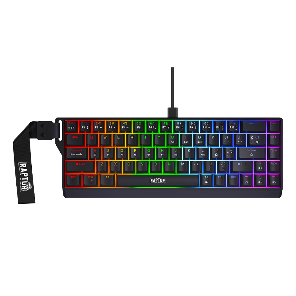 TECLADO RAPTOR FIRECLAW M68 MAGNETICO RGB SWITCH RED OUTEMU