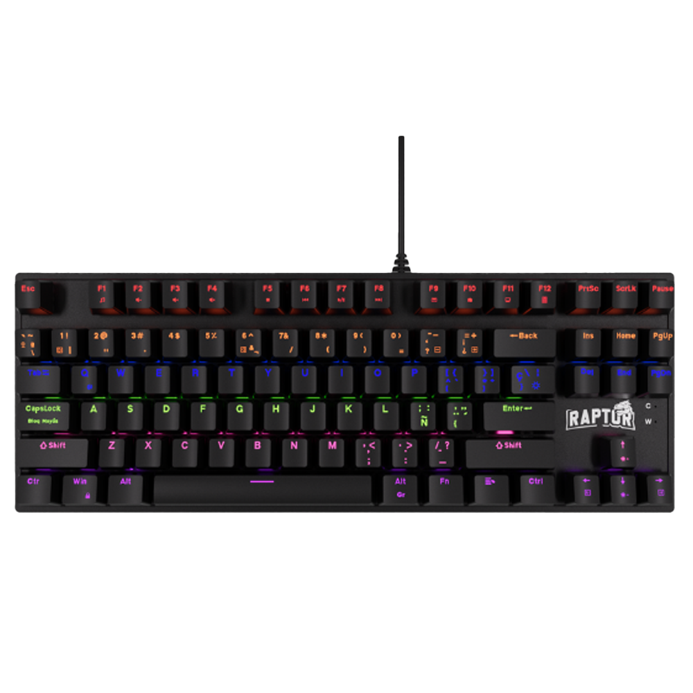 TECLADO RAPTOR FIRECLAW M87 MECANICO RETROILUMINADO SWITCH RED OUTEMU