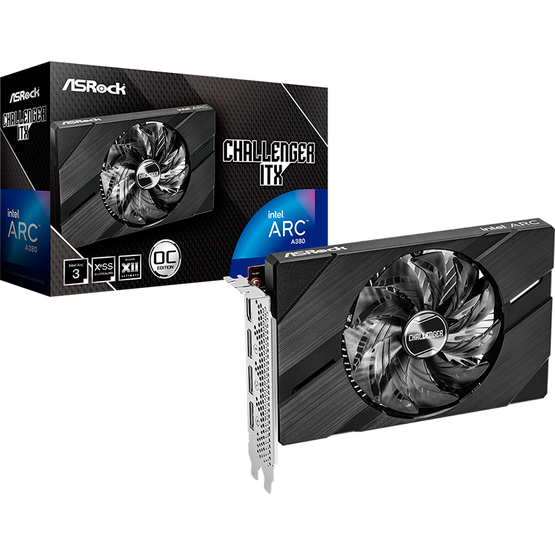 Placa de Video ASRock INTEL ARC A380 Challenger ITX 6GB