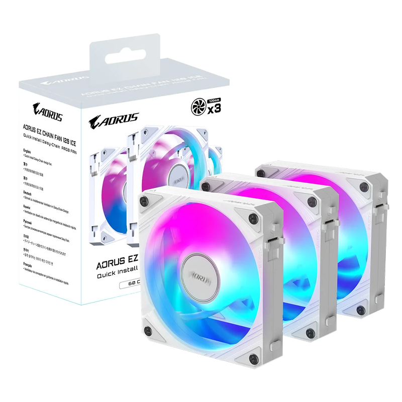 FAN COOLER GIGABYTE AORUS EZ CHAIN PACK 3X ARGB BLANCO