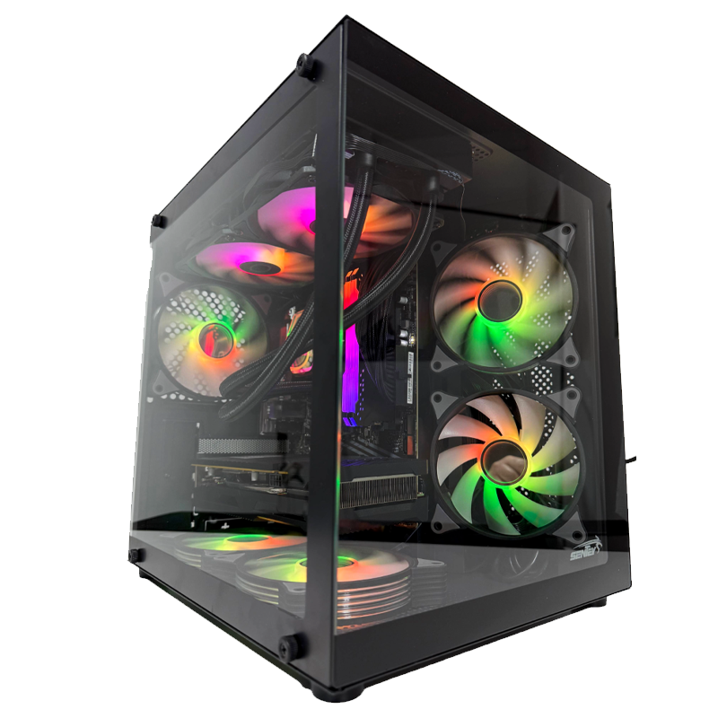 GABINETE SENTEY A8 ZEUS MICRO 5 FANS ARGB BLACK