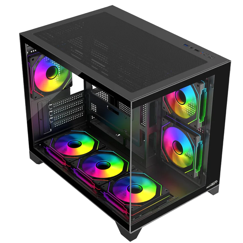 GABINETE SENTEY A20 PRO 6 FANS ARGB BLACK