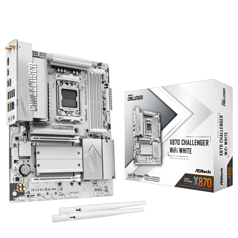 MOTHER ASROCK X870 CHALLENGER WIFI WHITE DDR5 - AM5