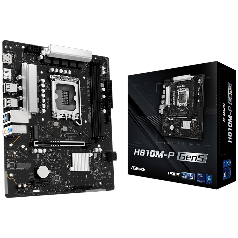 MOTHER ASROCK H810M-P GEN5 DDR5 - LGA 1851