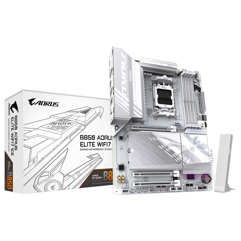 MOTHER GIGABYTE B850 AORUS ELITE WIFI 7 ICE DDR5 - AM5