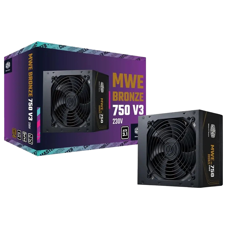 FUENTE COOLER MASTER 750W 80 PLUS BRONZE V3 ATX 3.1 NO MODULAR