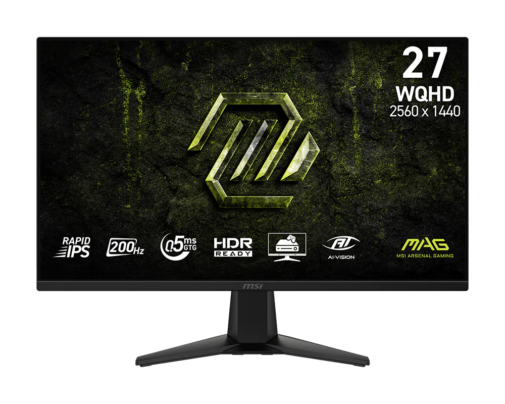 MONITOR GAMER MSI MAG 27" 200HZ WQHD 1440P 0.5MS RAPID IPS HDR AI VISION 275QF E20