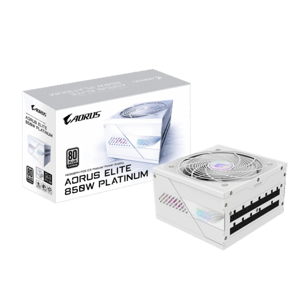 Fuente GIGABYTE 850W 80 Plus Platinum Aorus Elite Full Modular PCIe 5.0 White