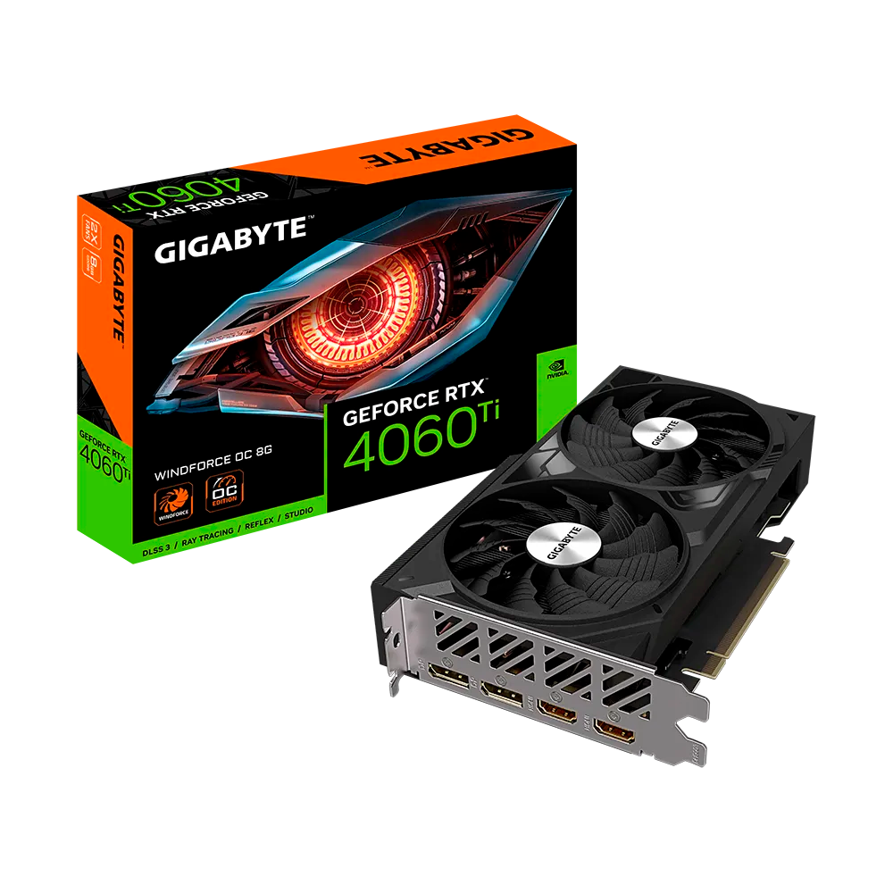 PLACA DE VIDEO GIGABYTE GEFORCE RTX 4060 TI WINDFORCE OC V2 8GB
