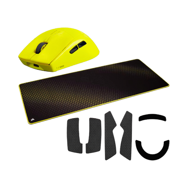Combo CORSAIR Mouse M75 Air Wireless Yellow + Mouse Pad Black / Yellow