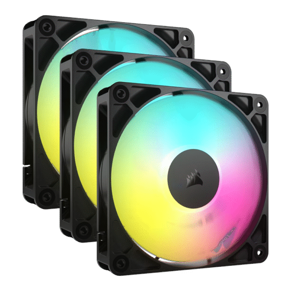 Fan Cooler Corsair RS120 ARGB 120mm Black Pack x3