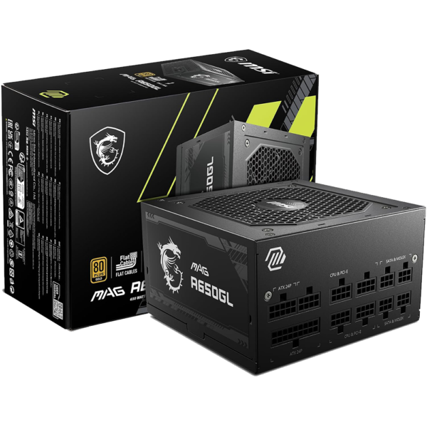 Fuente MSI MAG 650W 80 Plus Gold Full Modular A650GL