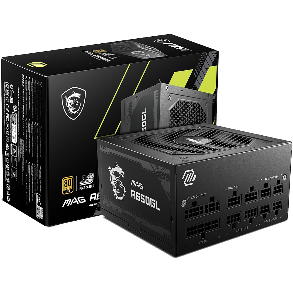 FUENTE MSI MAG 650W 80 PLUS GOLD FULL MODULAR A650GL