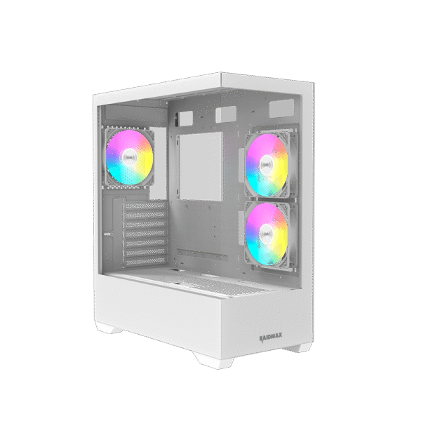 GABINETE GAMER RAIDMAX INFINITA i801 AIR WHITE FISHTANK ARGB TG